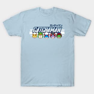 Gatchaman Battle of the Planets - 3 stripe heads T-Shirt